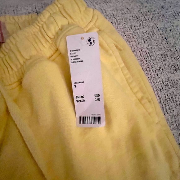 NWT BDG Bonfire Cargo Sweatpants in Yellow Size S - Picture 3 of 8
